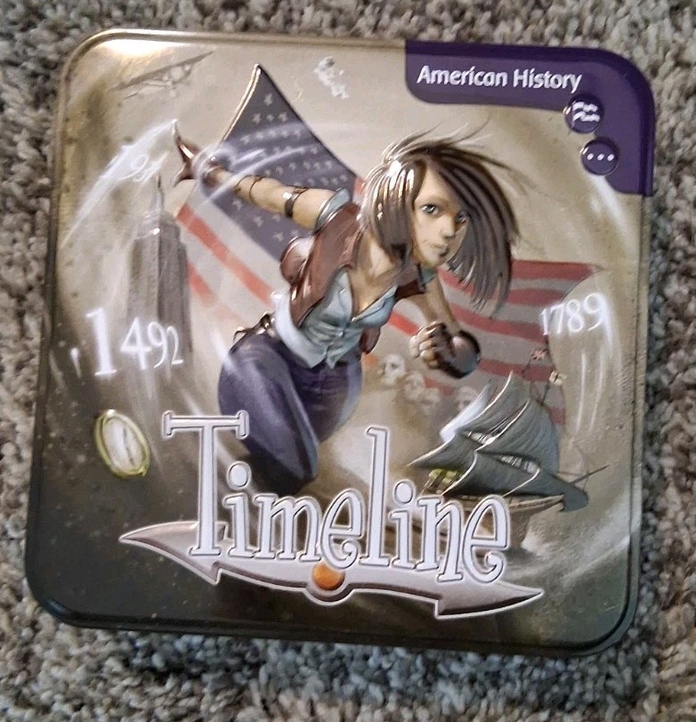Timeline American History Card Game Asmodee Complete With Instructions