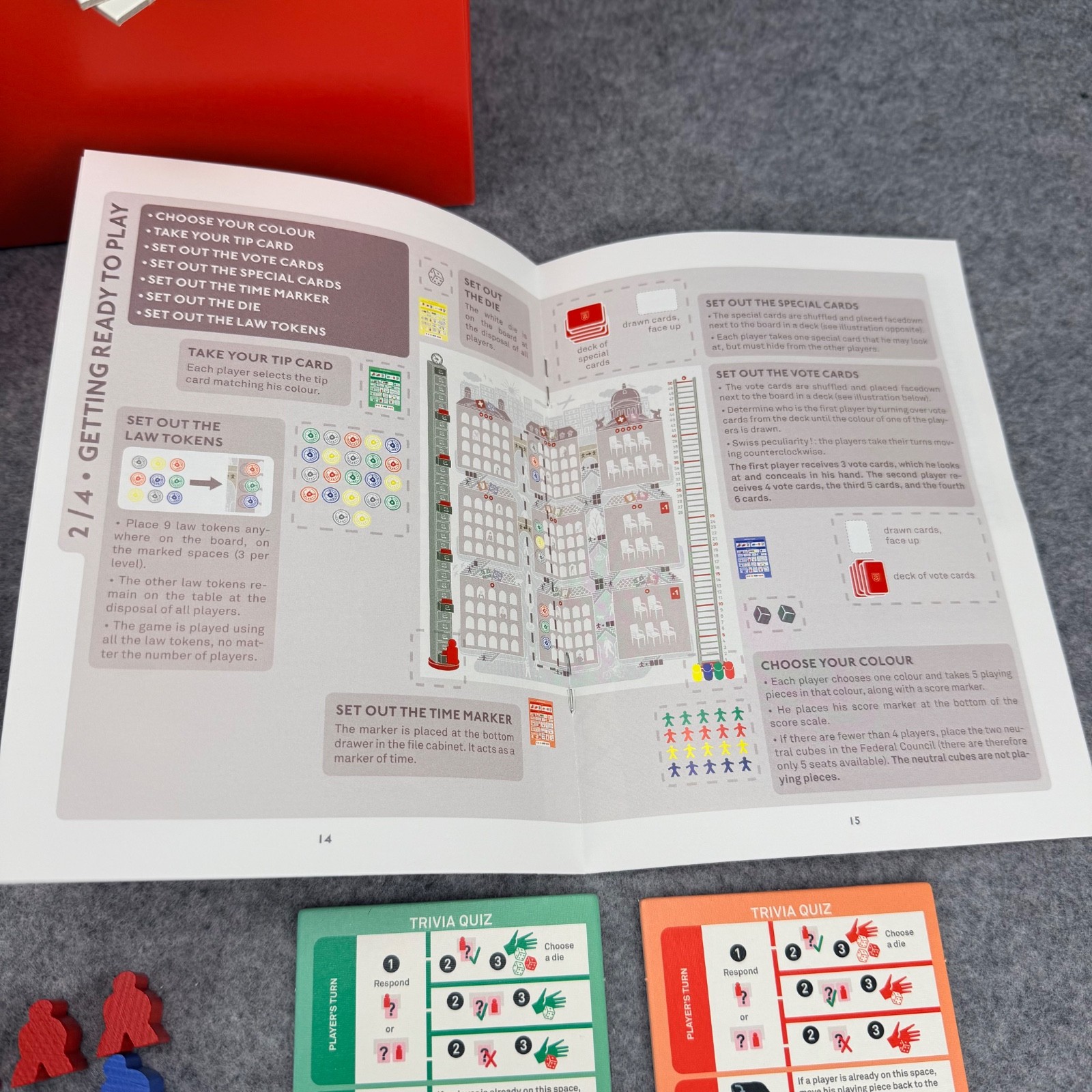 HELVETIQ The Swiss Game 2009 Board Game English Bruno Cathala Sealed Cards Read