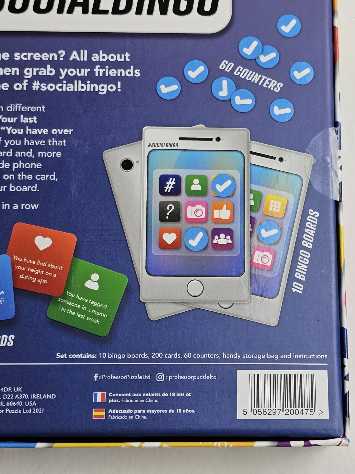 Professor Puzzle Social Bingo | The Original Social Media Bingo Game New