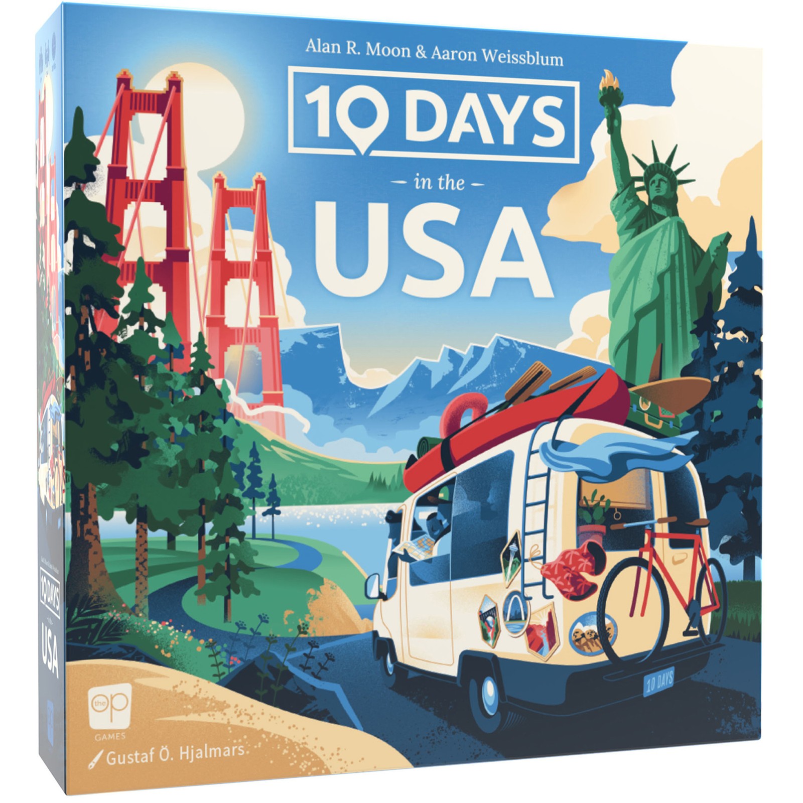 USAopoly: 10 Days in The USA – Strategy Board Game, Travel 50 States, Ages 8+