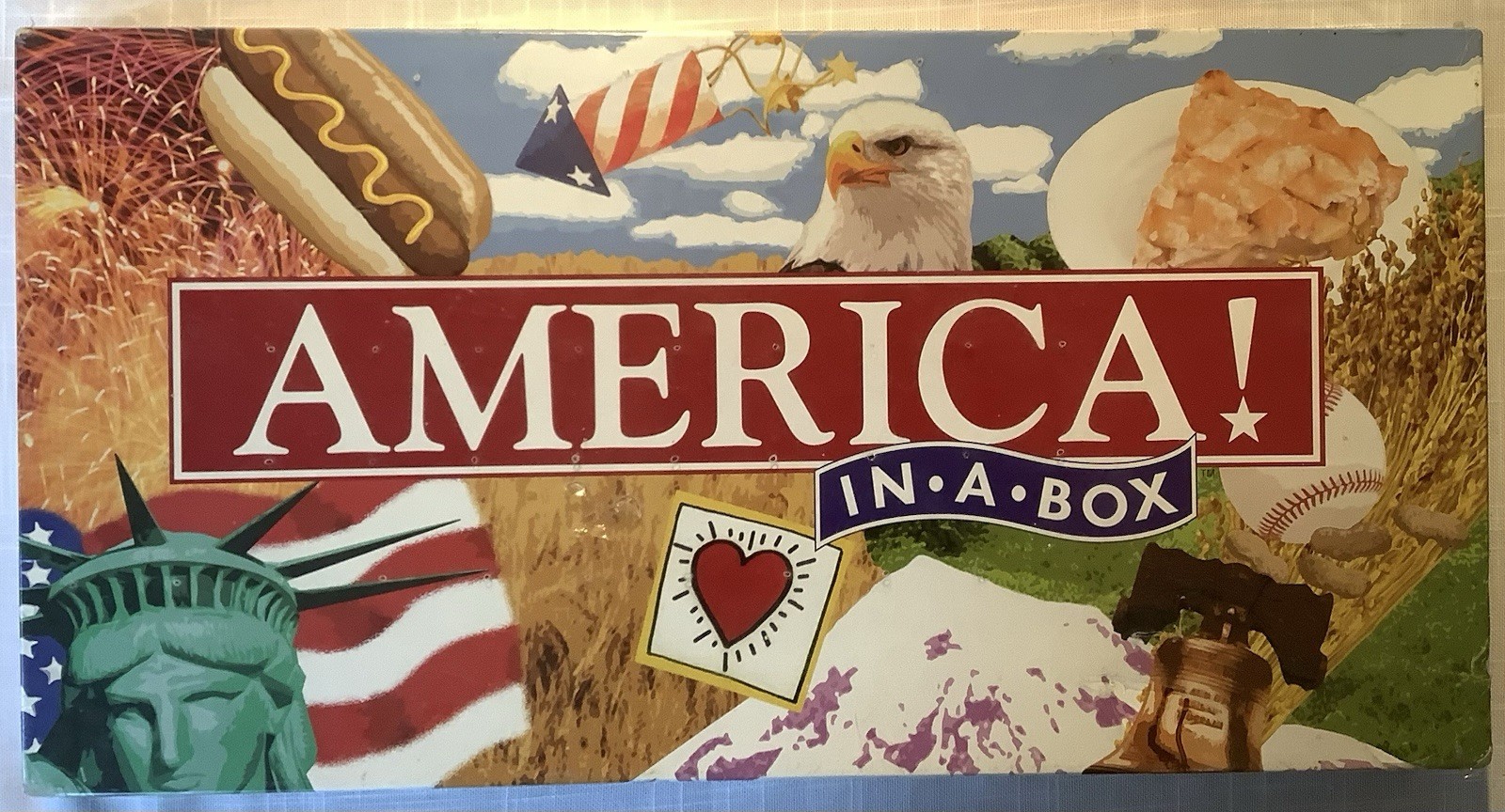 NIB Vintage ‘America In A Box’ Board Game by Late for The Sky *Factory Sealed!