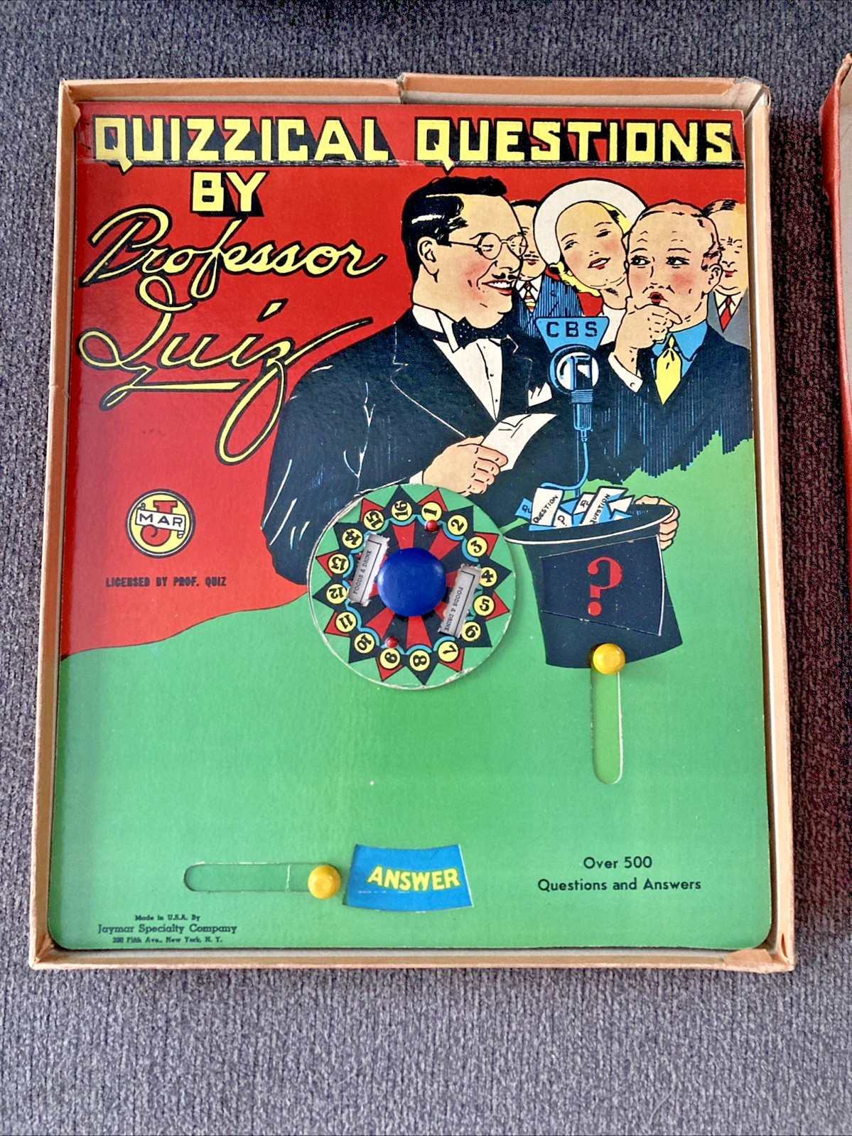 Quizzical Questions by Radio’s Professor Quiz Vintage 1930-1940 Era Game J Mar