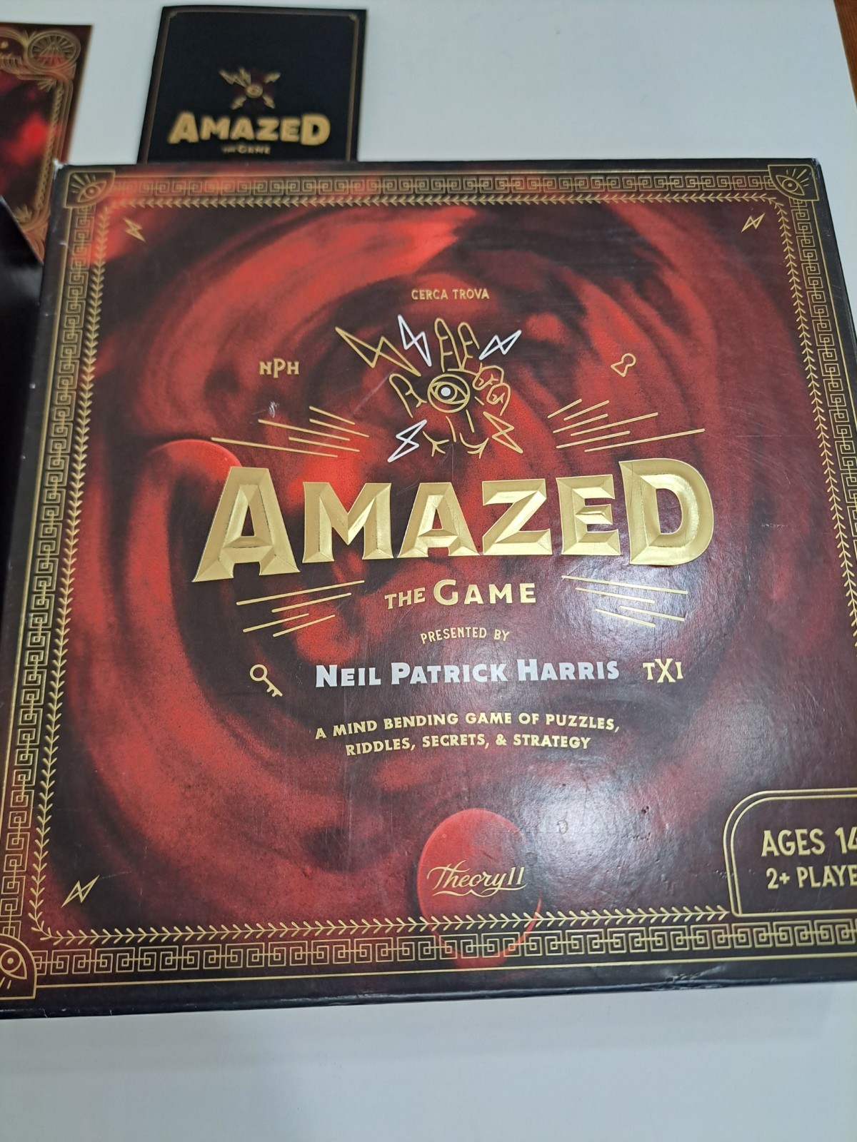 Amazed Team Party Board Game Neil Patrick Harris Theory 11 Complete Minus 1 Coin