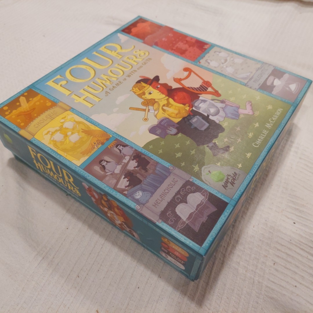 DELUXE Four Humours Adam’s Apple Games “A Game of Wits and Guts” Open Box