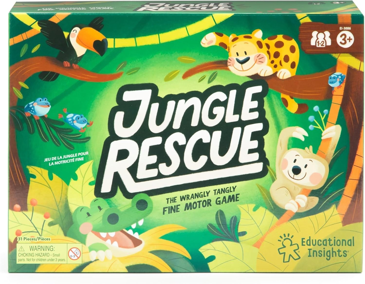 Jungle Rescue – Cute Preschool Board Games for Kids, Toddler Fine Motor Skills,