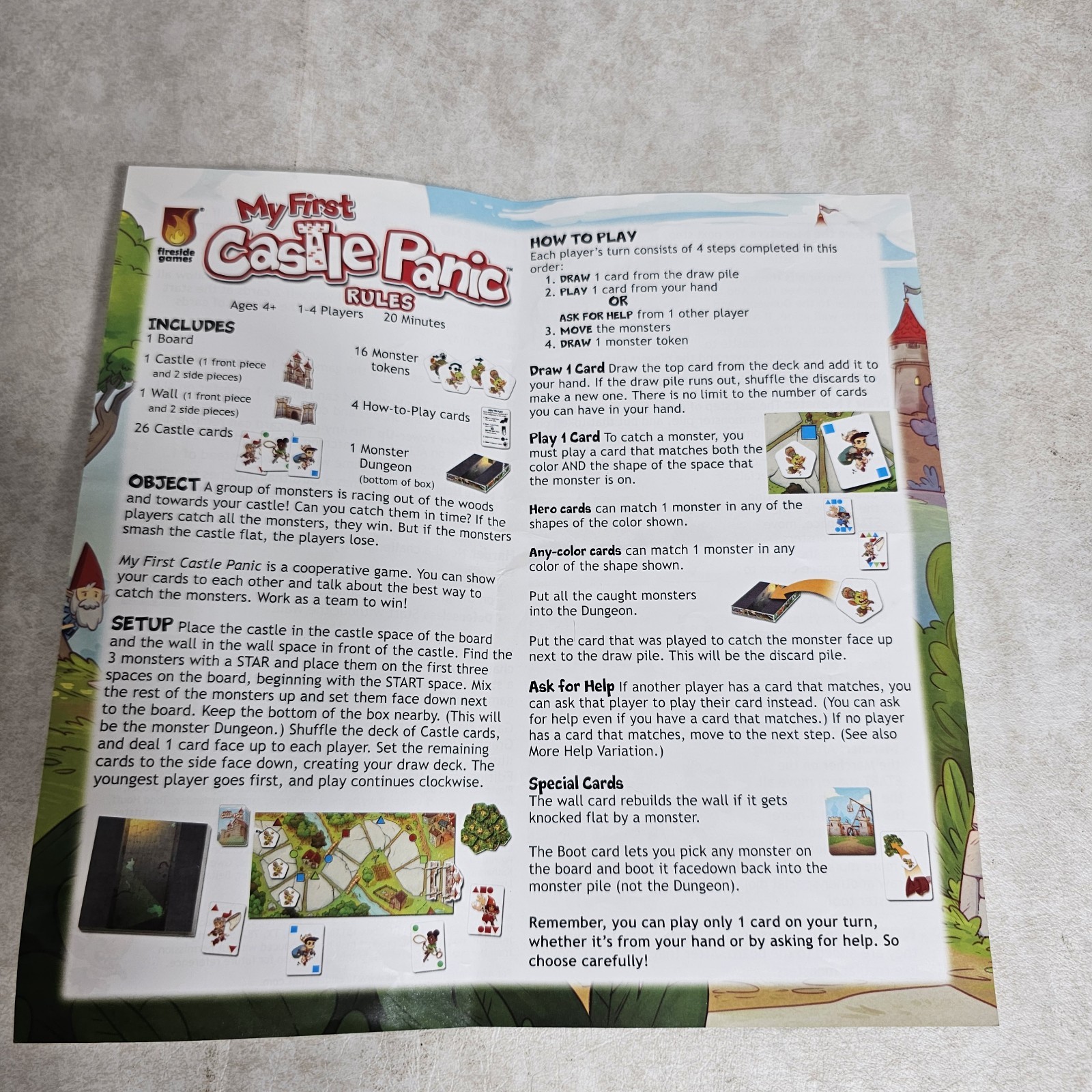 My First Castle Panic Age 4 and Up Fireside Games 2019 Board Game Complete