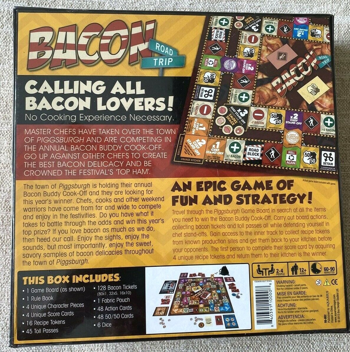 Bacon Road Trip Board Game- Bacontrepreneurs Battle Royale- Master Chef Cookoff