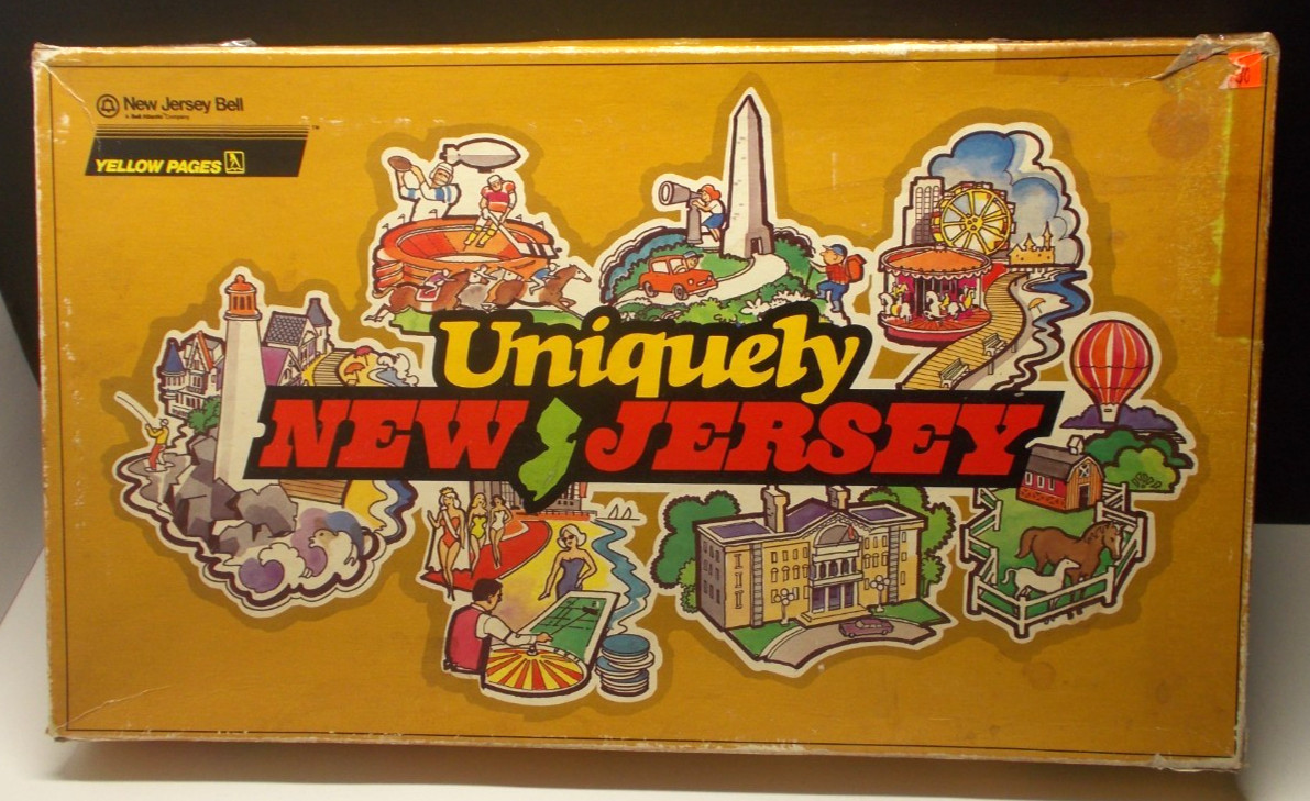 Vintage Uniquely New Jersey Board Game 1986 New Jersey Bell Yellow Pages