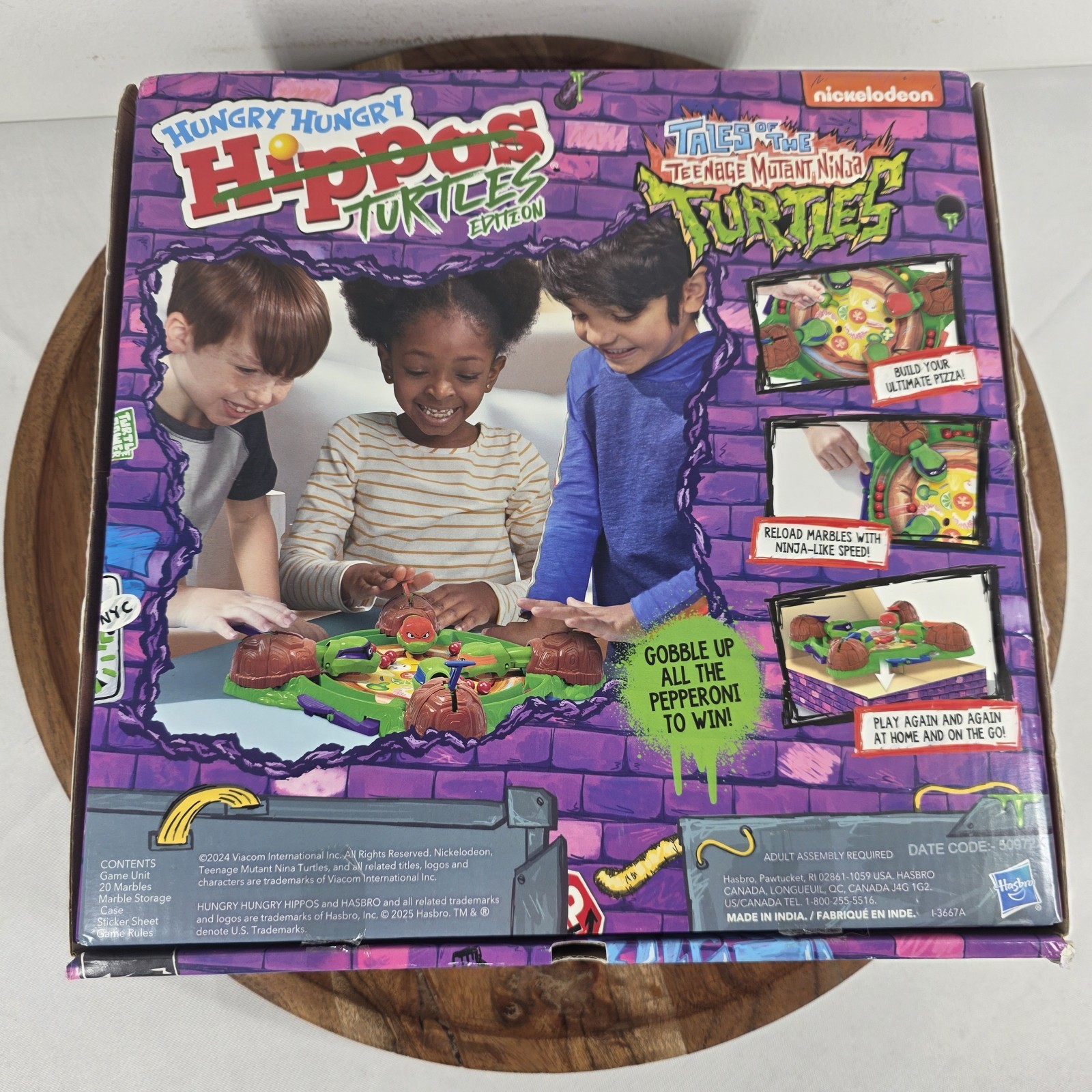 Hungry Hungry Hippos Turtles Edition TMNT Hasbro Game 100% Complete In Box