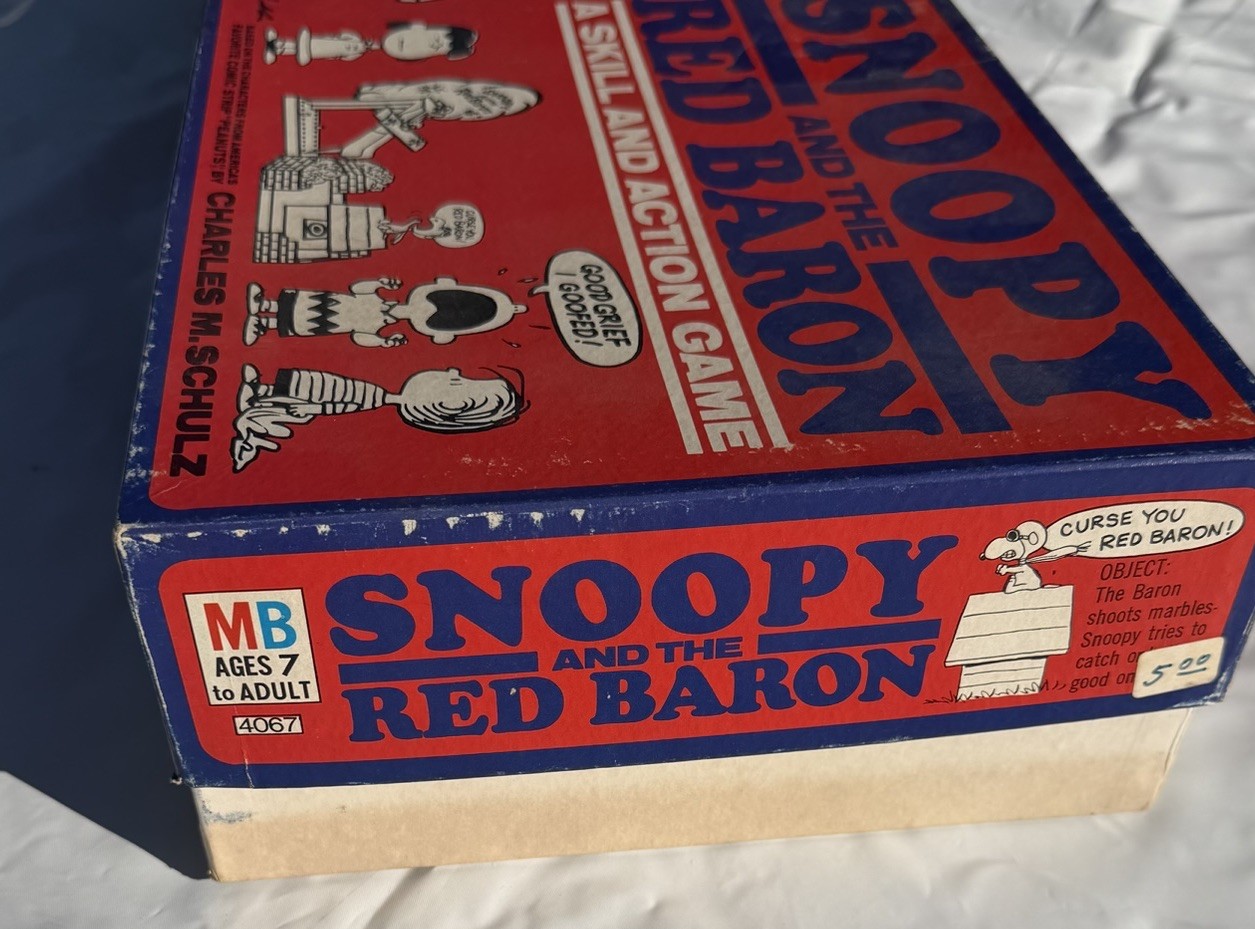 Snoopy And The Red Baron Skill and Action Game Milton Bradley Vintage 1970