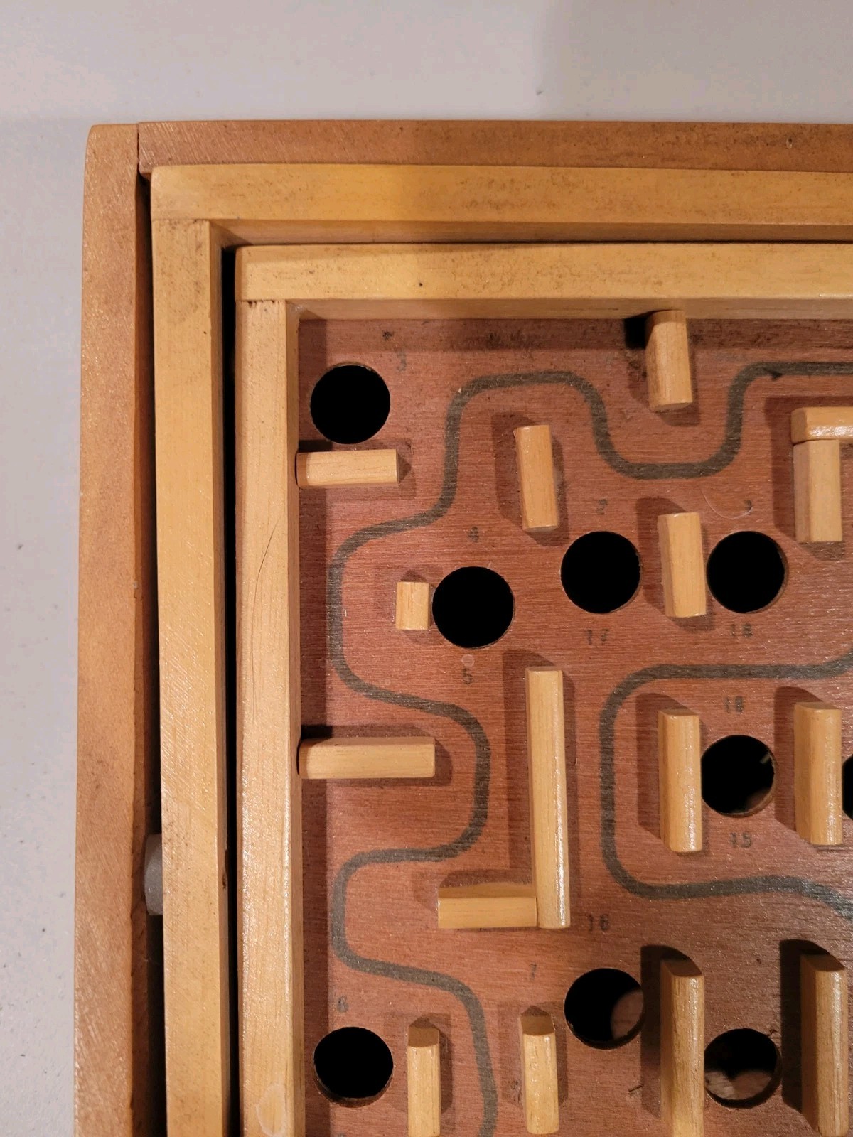 Vintage Labyrinth Used Loose Maze Marble Balance Game Lot Of 2 Large & Small Set