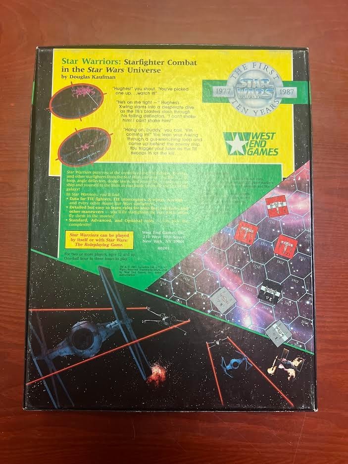 Star Wars: Star Warriors 1987 Starfighter Combat Board Game – West End Games