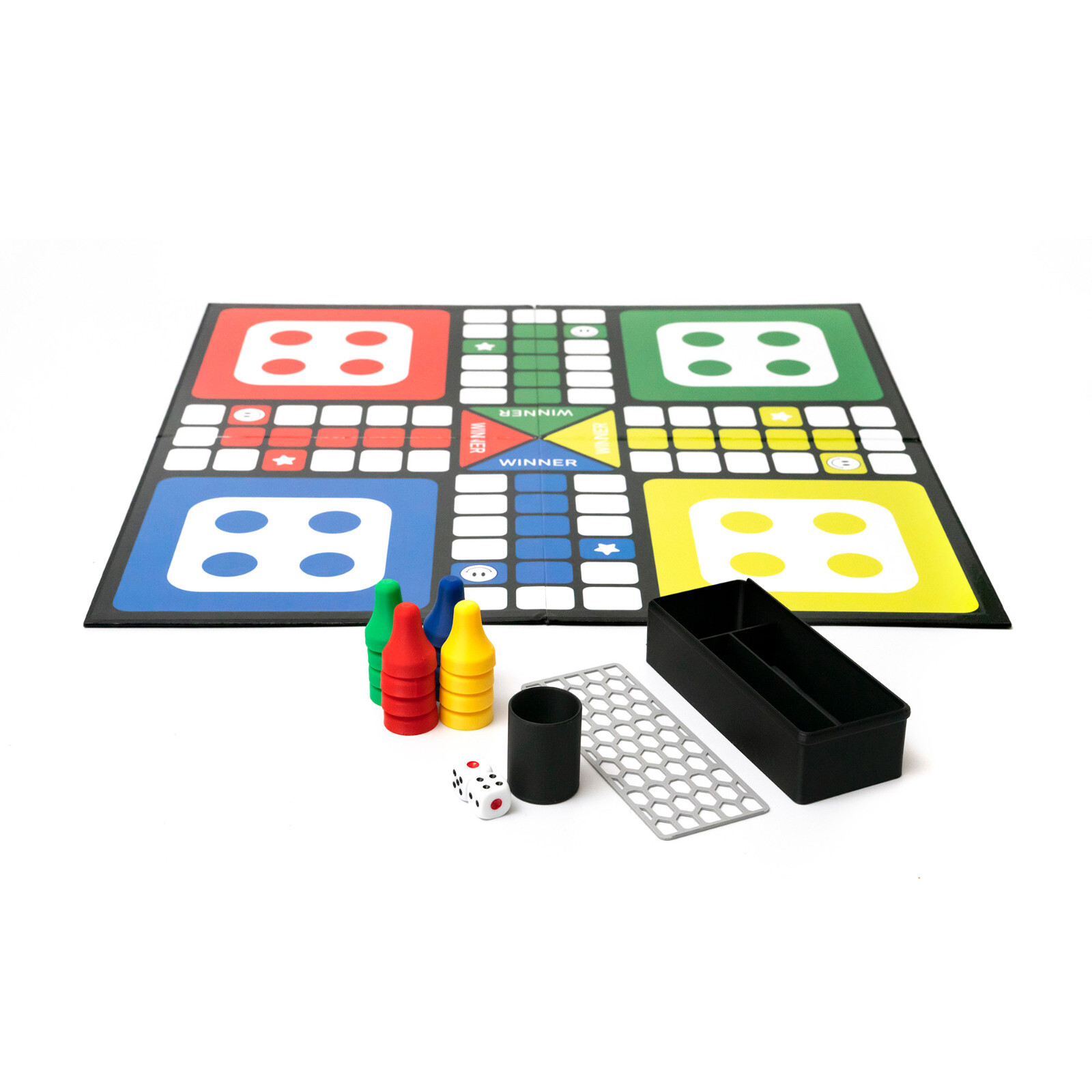 Premium Ludo Board Game Quad-Fold 20″x20″ Size Family Fun