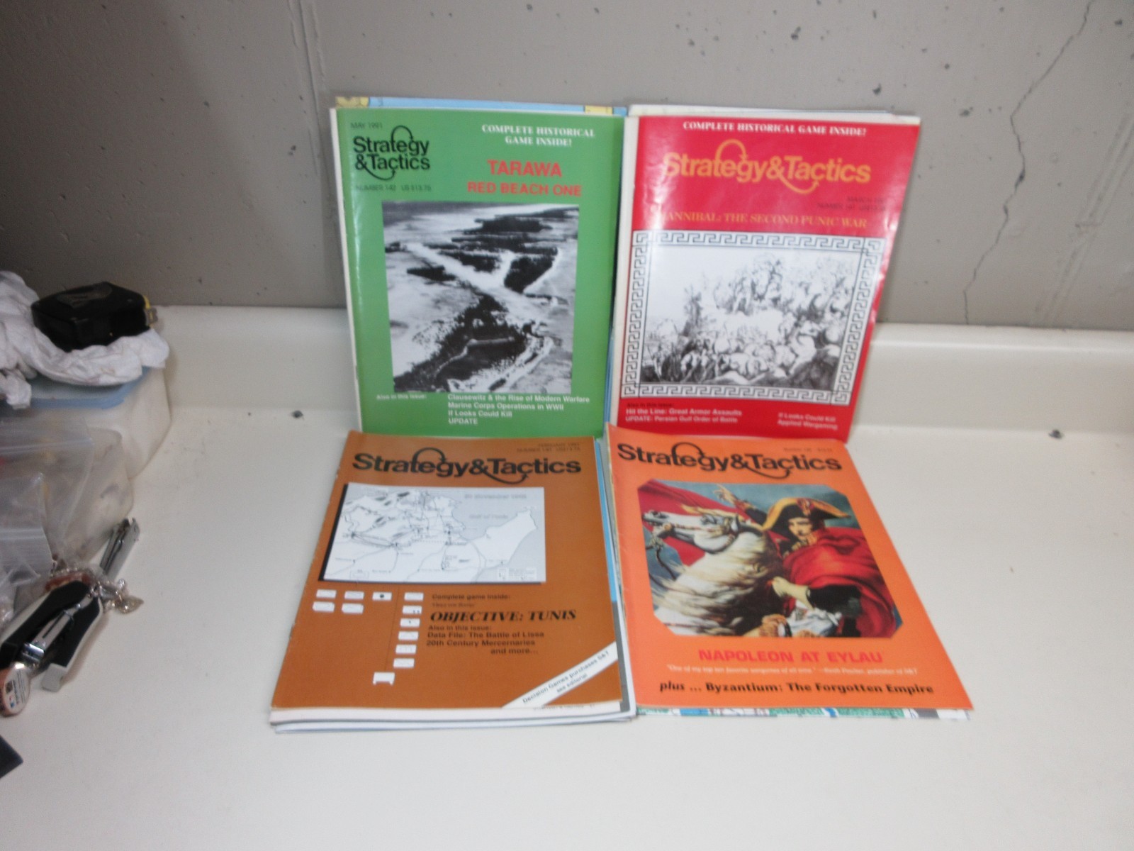 LOT OF Strategy & Tactics Decision Magazine War games #138 140 141 142 UNPUNCHED
