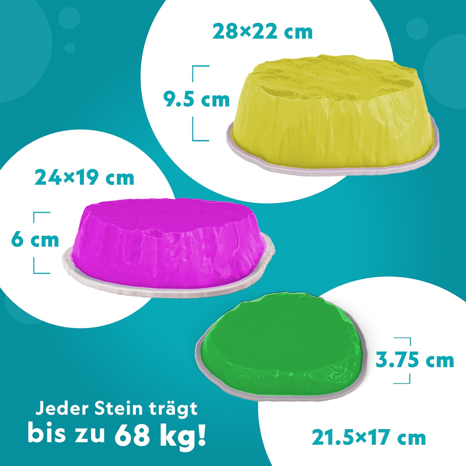 National Geographic Kids Jumbo Balance Stones – 12 Non-Slip Balancing Stones…