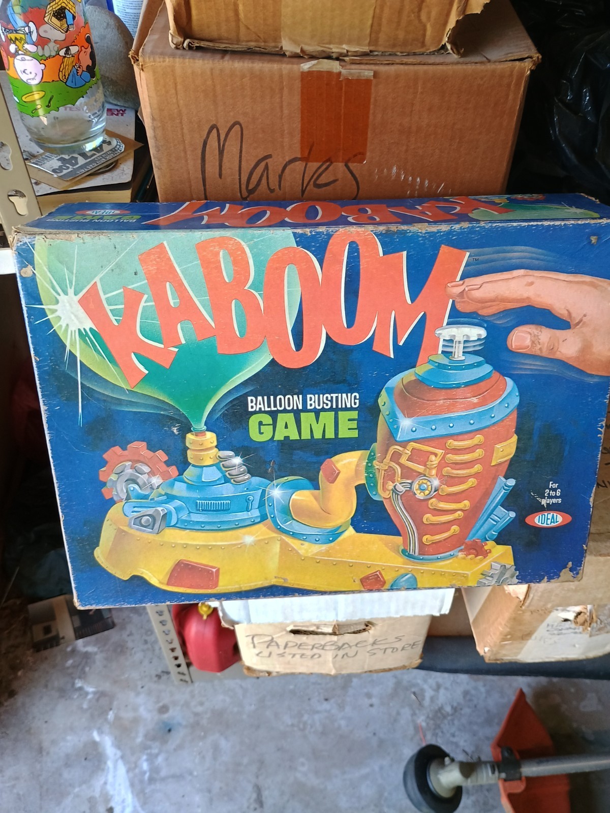 Vintage KABOOM- Balloon Busting game 1965 – Ideal – Missing Pegs w/ 1 Balloon