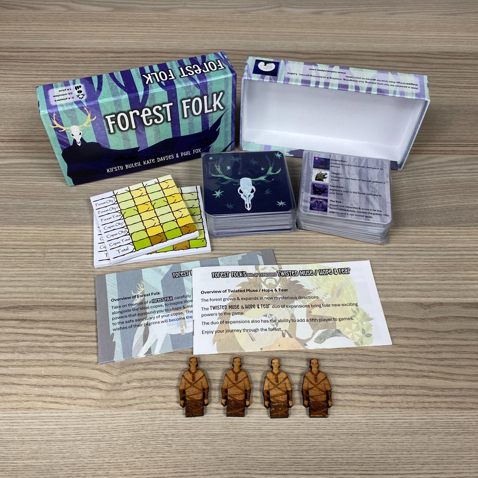 FOREST FOLK COMPLETE BOARD/CARD GAME 2024 DRACO STUDIOS FANTASY PUZZLE MYTHOLOGY