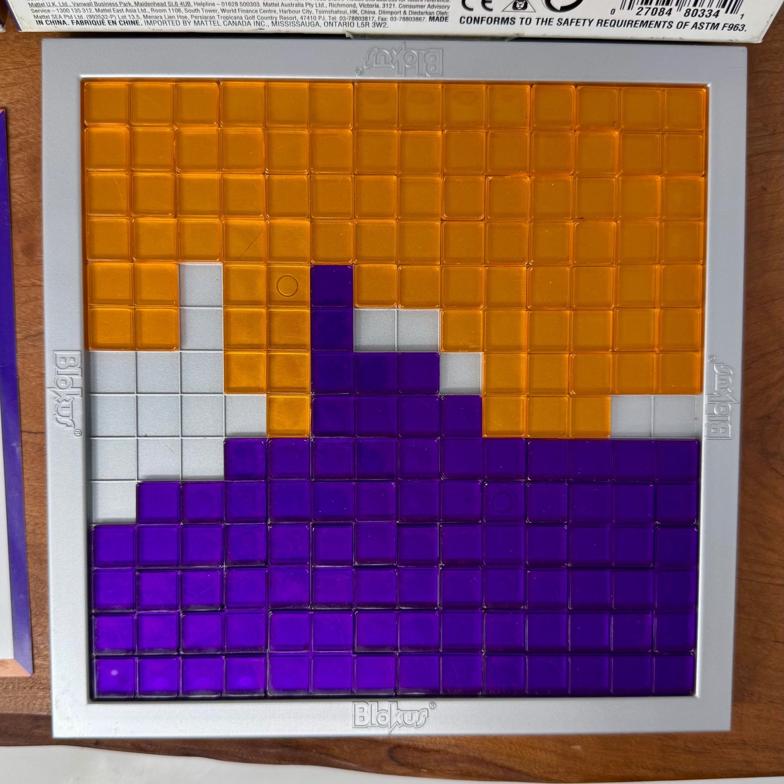 Blokus Duo by Mattel Strategy Game 2 Players Purple Orange Complete Set Boxed