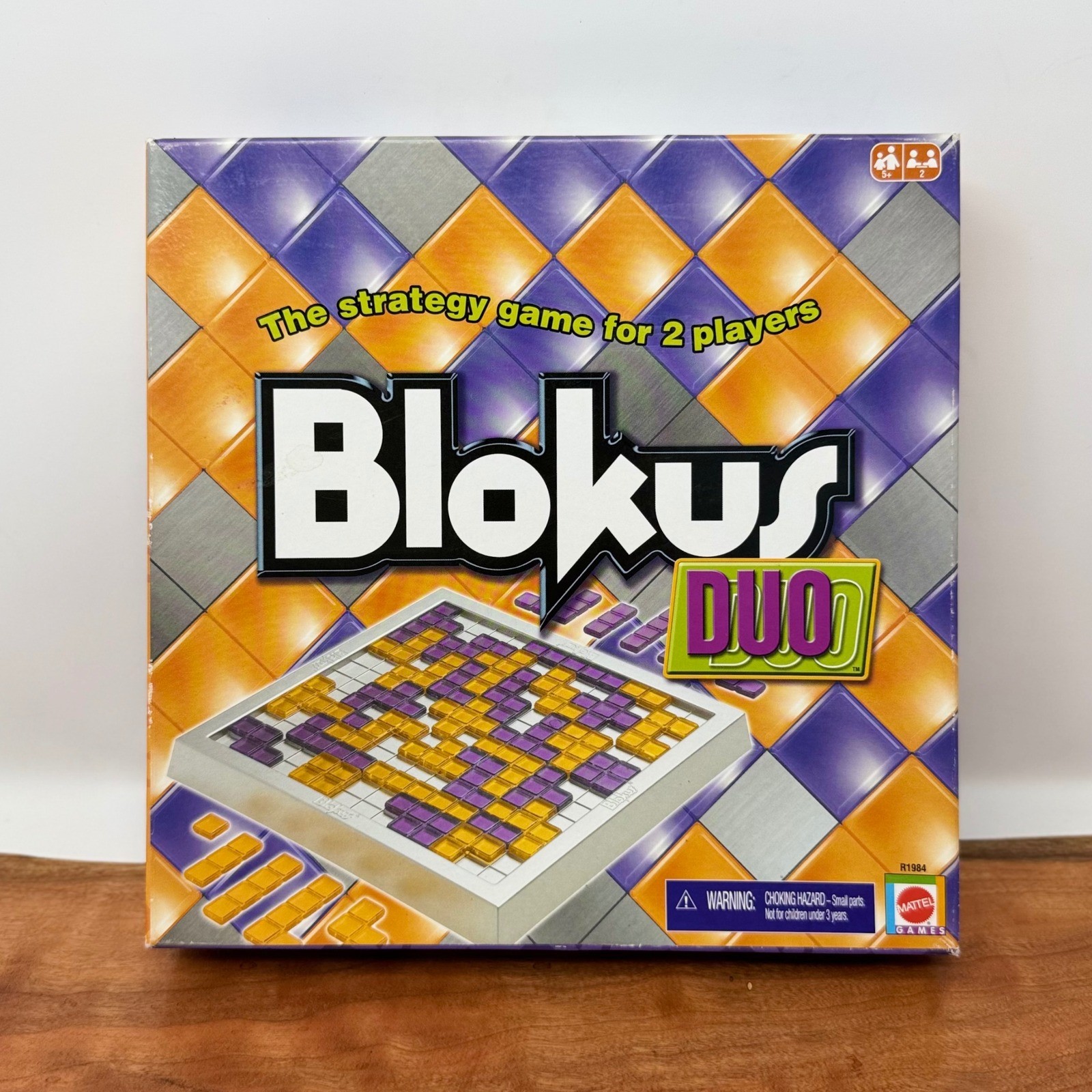 Blokus Duo by Mattel Strategy Game 2 Players Purple Orange Complete Set Boxed
