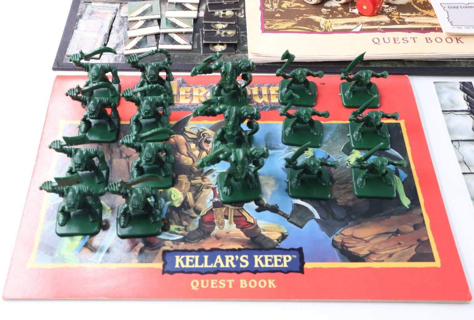 Hero Quest Board Game 1990 Kellar’s Keep, Witch Lord & Barbarian Quest Pack MB