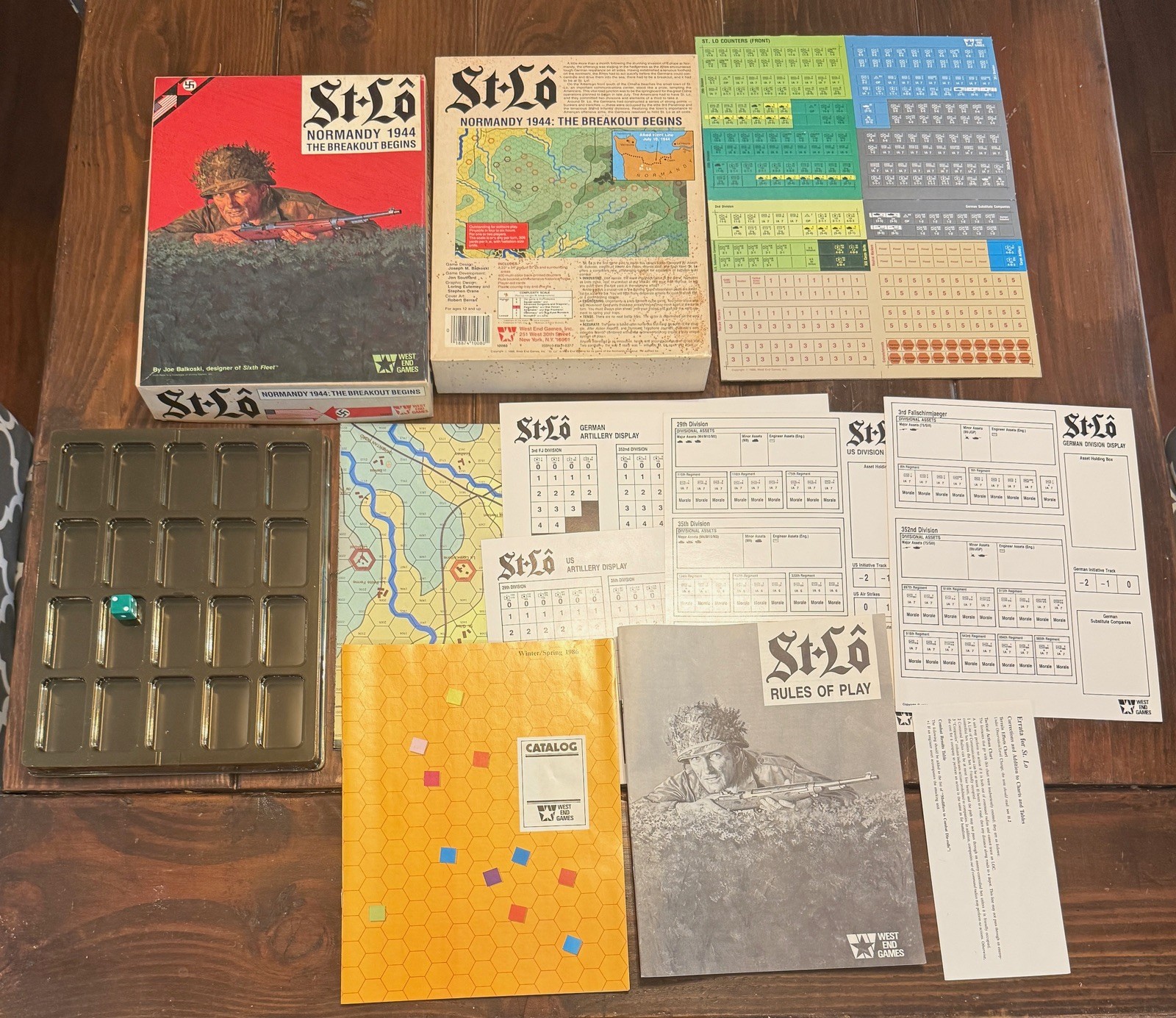 West End Games St. Lo Normandy 1944 Board Game 1986 Unpunched
