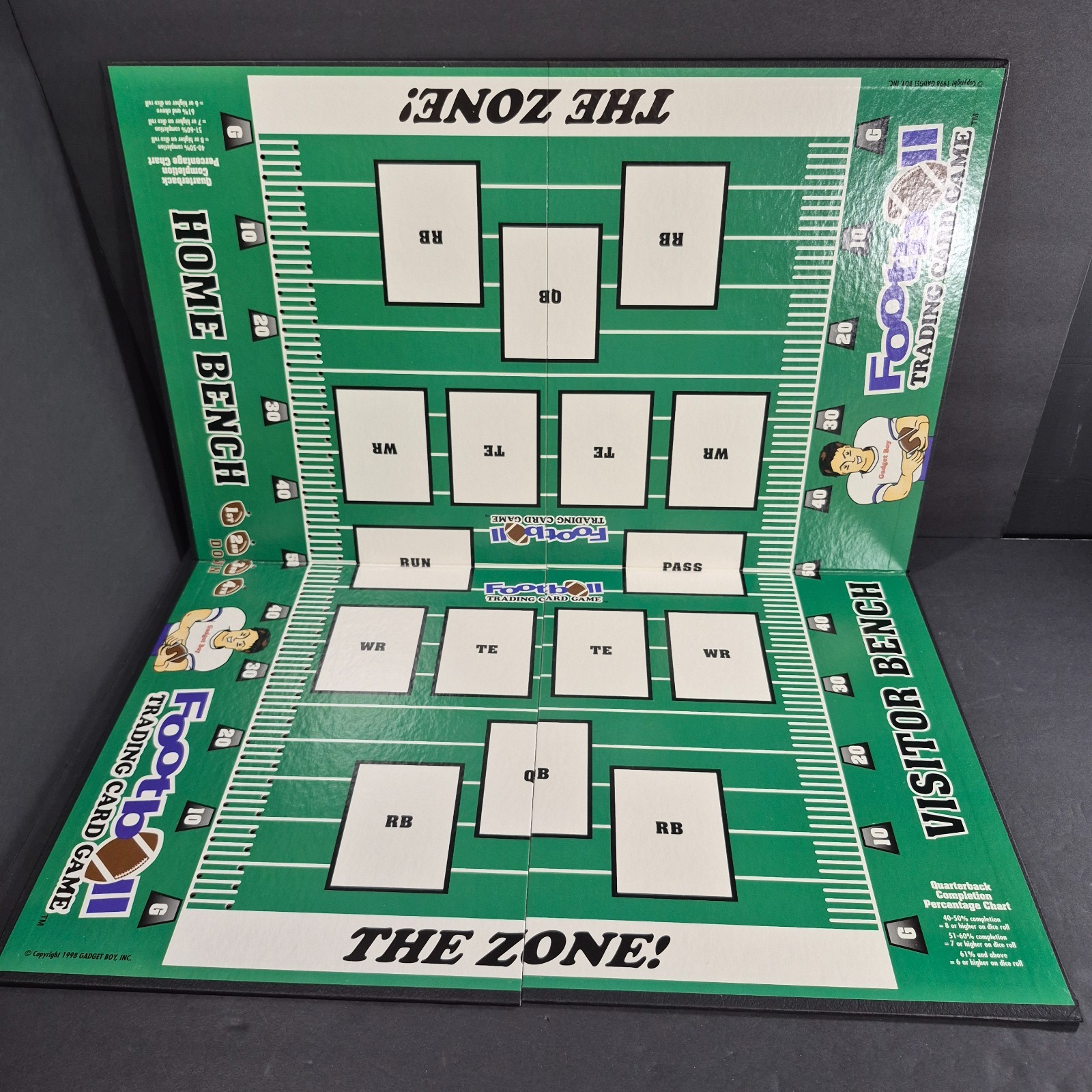 Vintage Football Trading Card Board Game use any Brand Year Cards w/ Statistics
