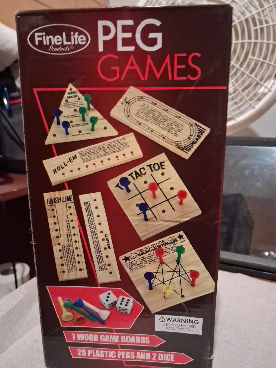 NEW! 7 Wood GAME boards GOOD FOR CAR TRIPS! FineLife Peg Games Brain Teasers FUN