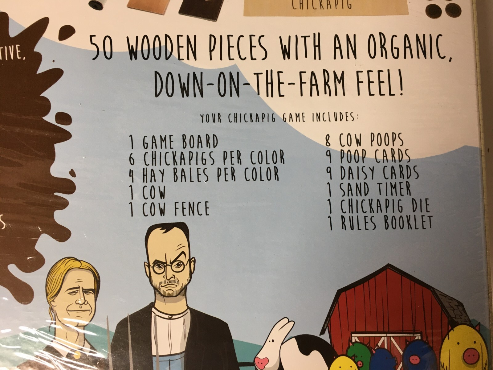 Chickapig Board Game Family Board Game Age 8+ (2-4 Players) Farm to Table Cow