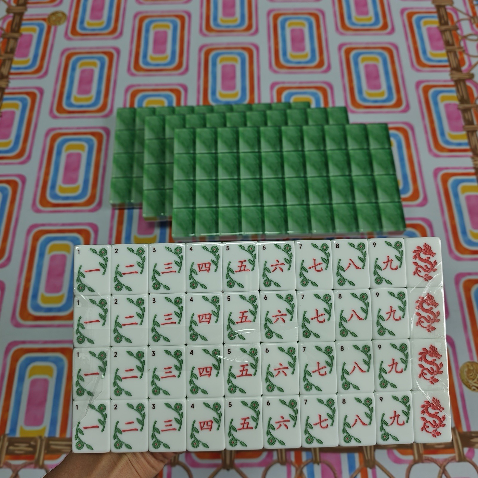 Emerald Wave Garden Mahjong Set Of Tiles American Mahjong Beautiful Oh My Line