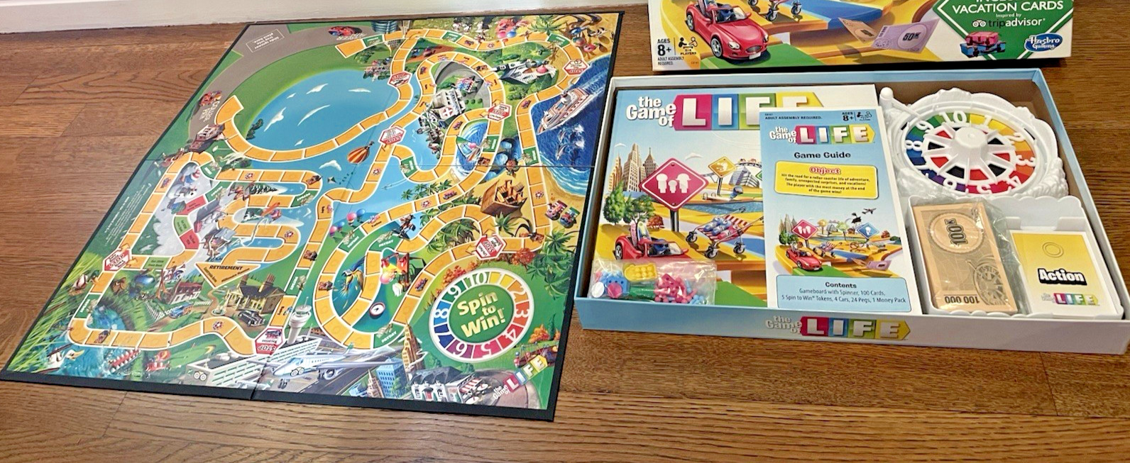 Family Board & Card Game Lot of 5 – Life, Yahtzee, Pit, Old Maid, Kids vs Adults