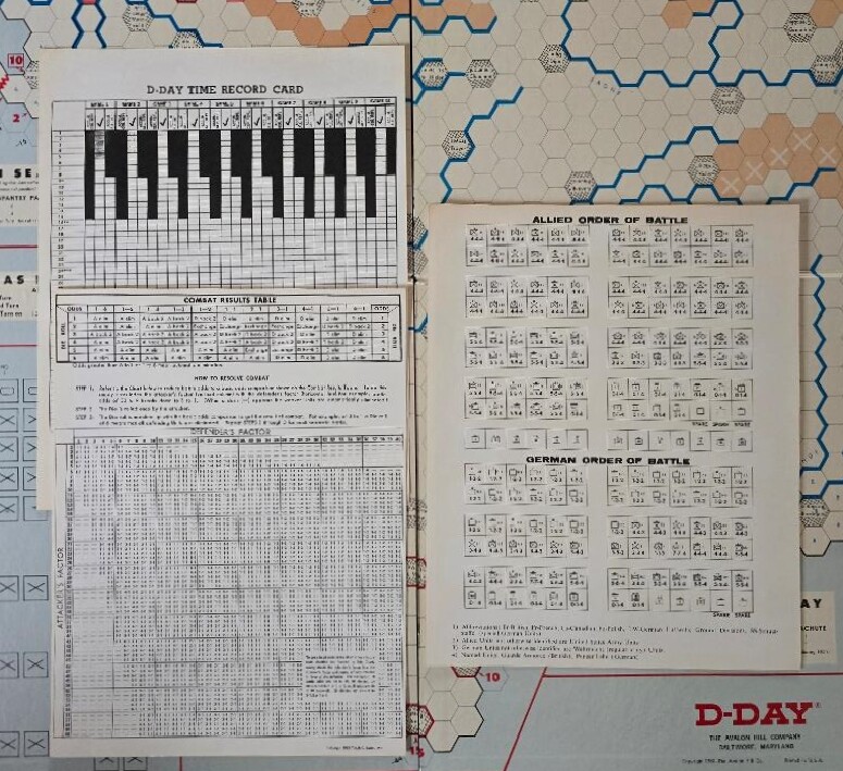 D-Day A World War II Invasion Game 1965 Avalon Hill #508
