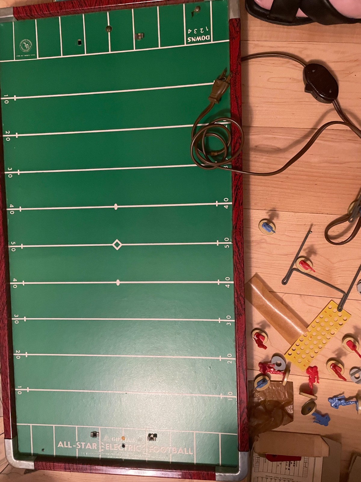 Vintage 1950s Gotham All Star Professional Electric Football Game Boxed Players