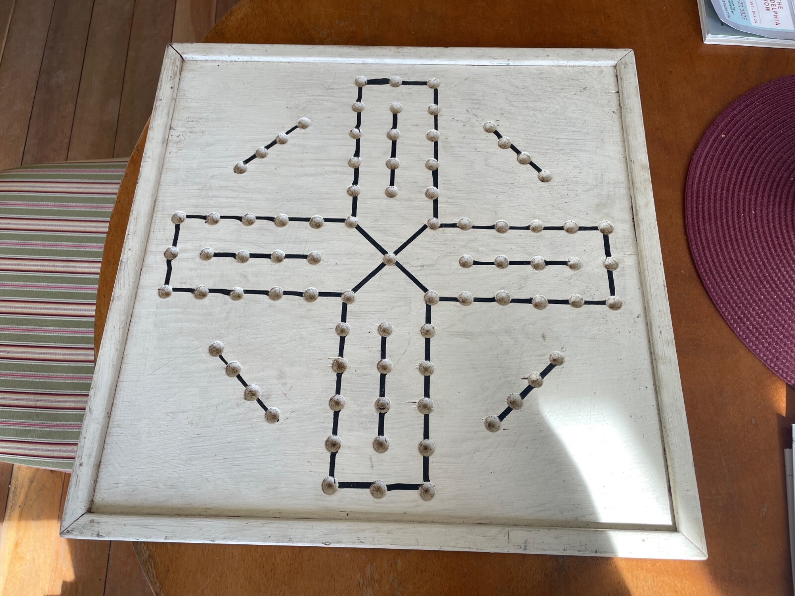 Vintage Joker Marble Board (Aggravation or wahoo) 18 1/2 x 18 1/2