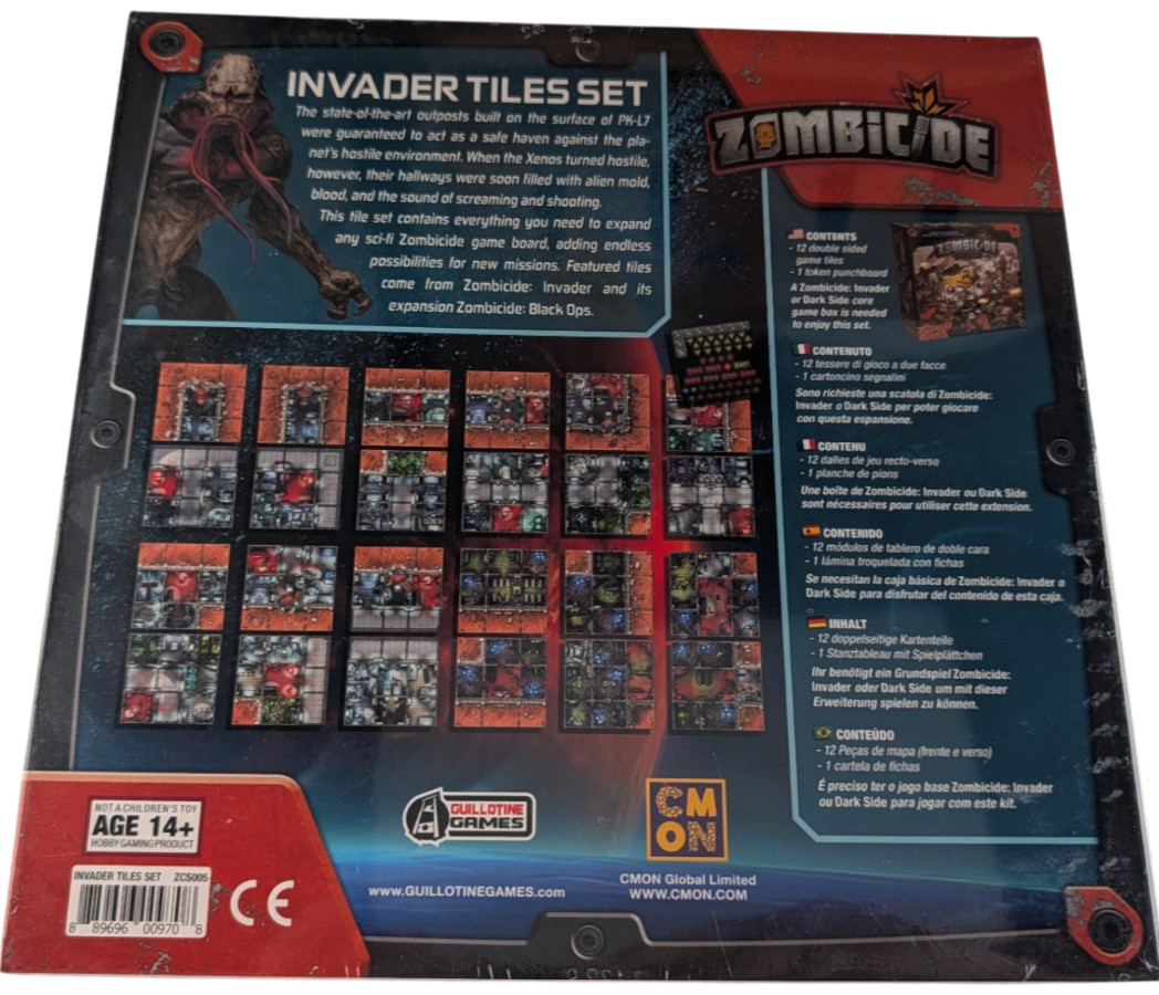 Zombicide Invader Tiles Set ZCS005 CMON 2019 Sealed 12 Tiles Black Ops