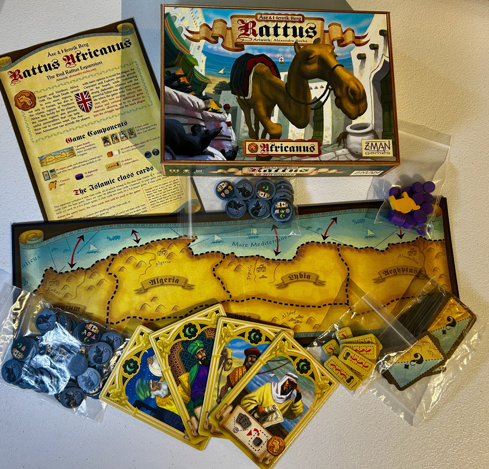 Z-man board games: Rattus + Rattus Africanus (base game + expansion 2-6 players)
