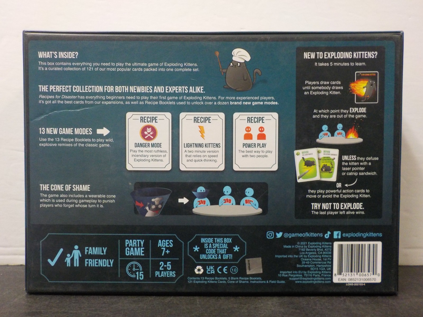 G1219 Exploding Kittens Recipes for Disaster Card Game Ultimate Collection