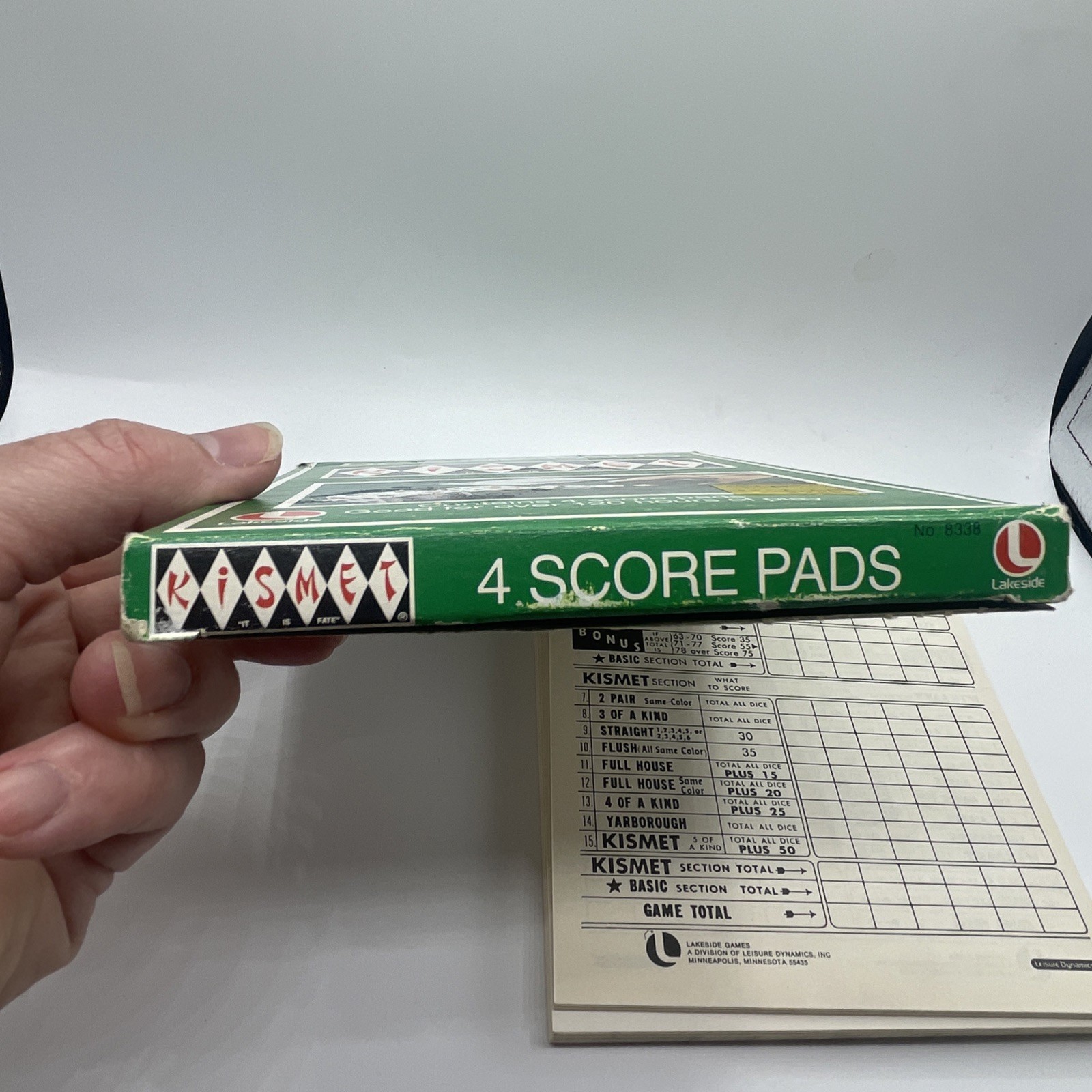 Vintage Kismet Game of Yacht 1975 Lakeside No. 8337 Score Pads Yahtzee
