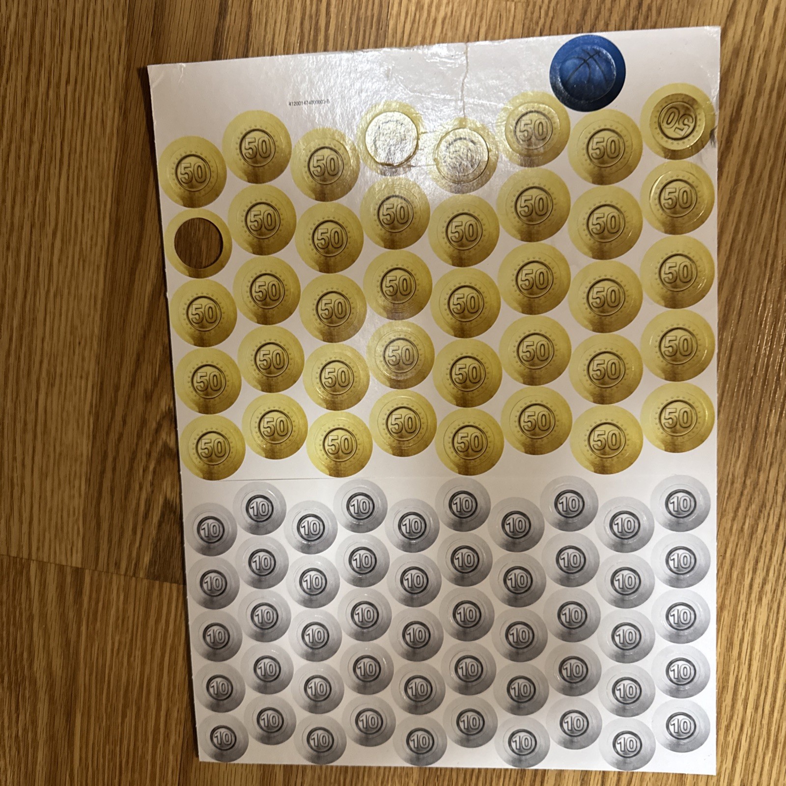 MONOPOLY PRIZM NBA 2023 Replacement Part Money Tokens