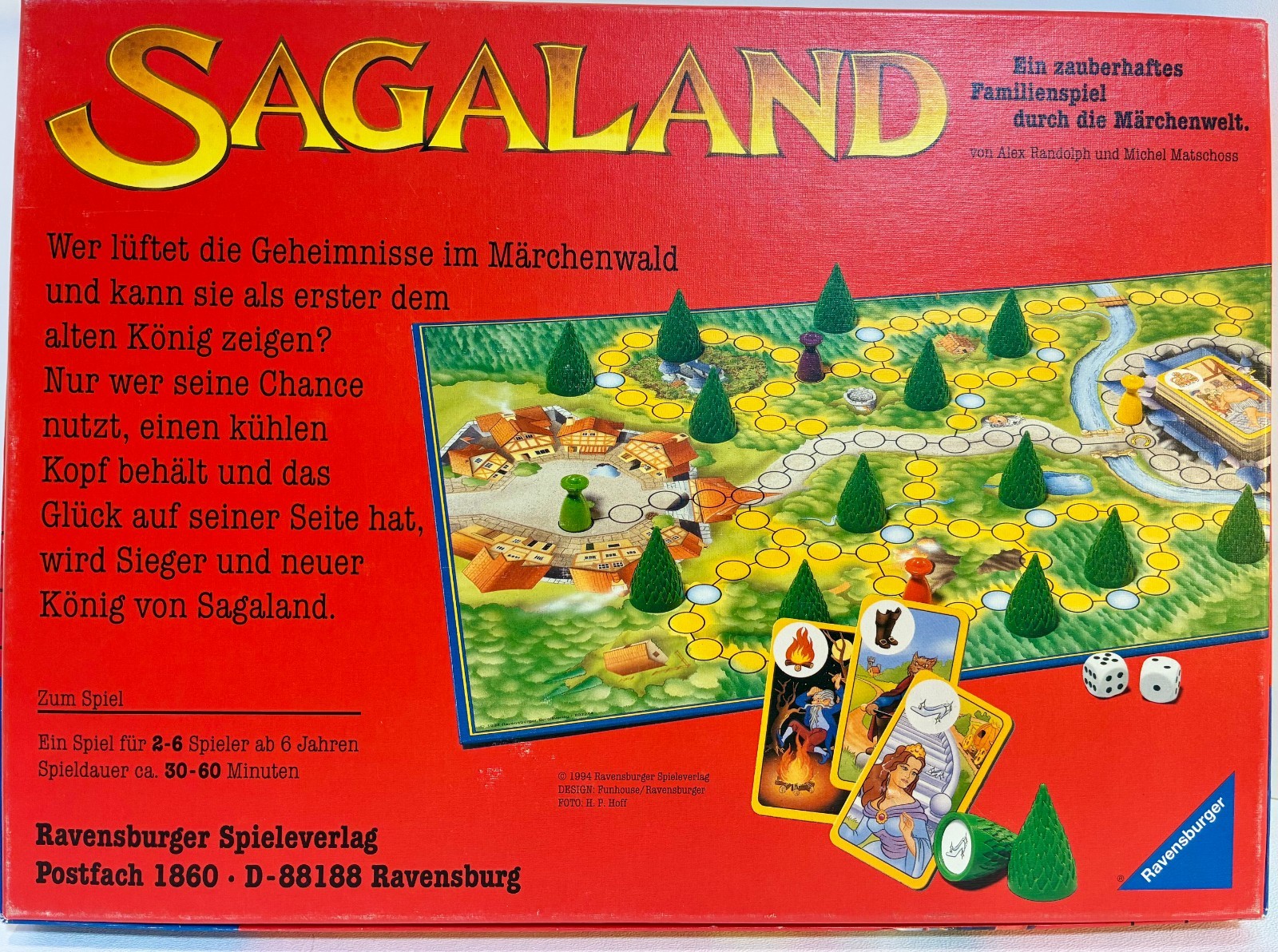SAGALAND – ENCHANTED FOREST Board Game Ravensburger 1994 English Rules Complete
