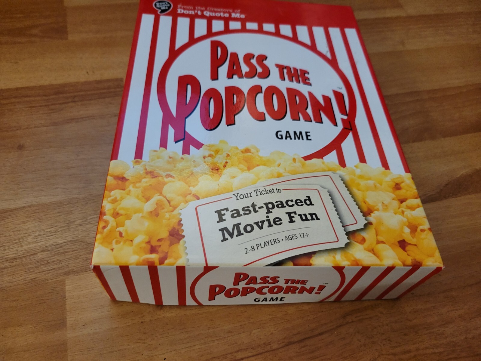 PASS THE POPCORN board GAME Your Ticket to Fast-Paced Movie Trivia Fun COMPLETE
