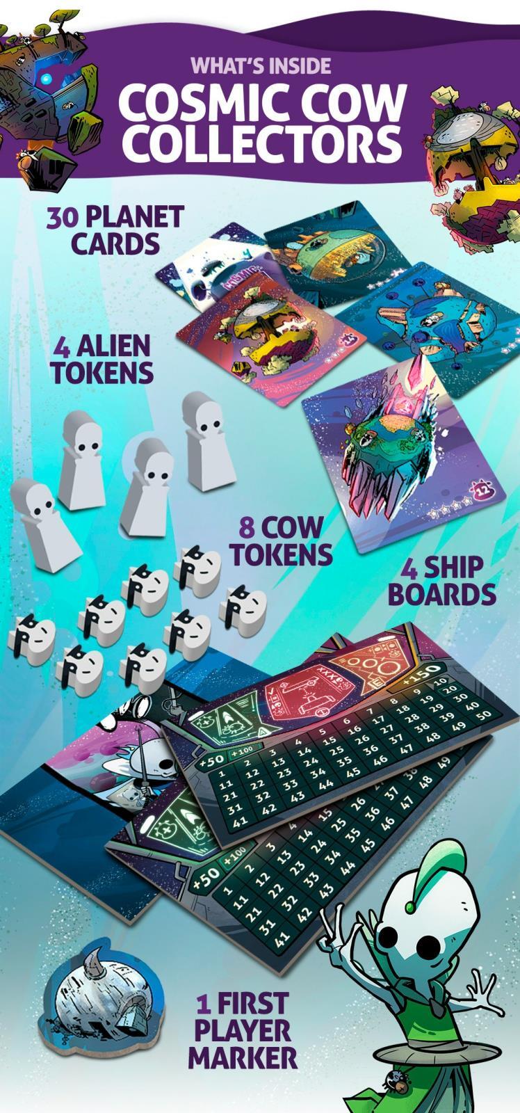 Cosmic Cow Boardgame KS Ed – Spanish version by Draco Games SEALED