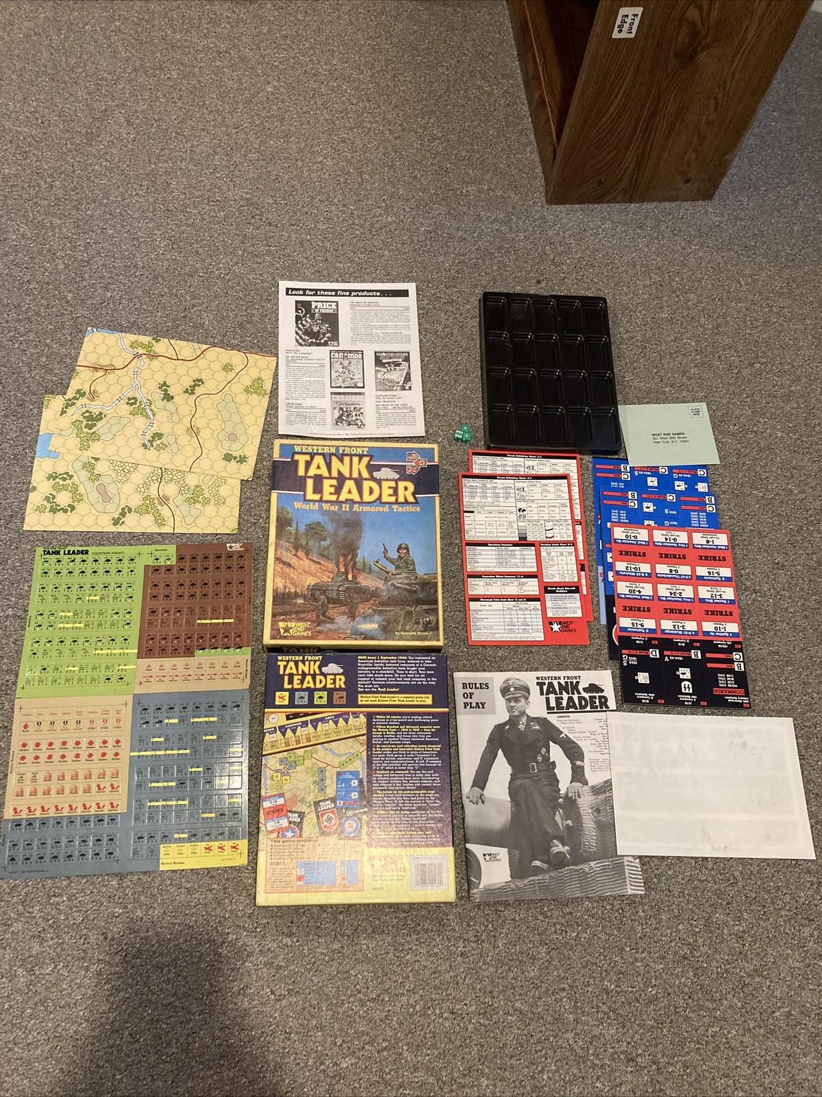 West End Games Tank Leader Western Front WW2 War Game Unpunched