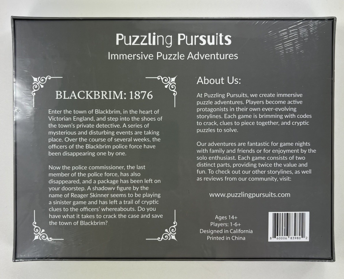 Puzzling Pursuits Blackbrim 1876 + Reagers Return + Origins &Ends 3 Game Trilogy