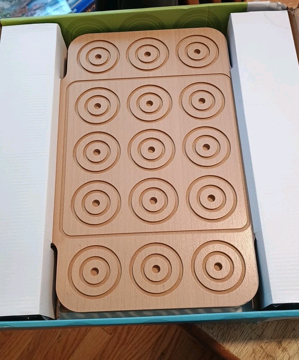 Otrio Deluxe Strategy Game By Marbles Brain Workshop Wooden Board 8+ Years