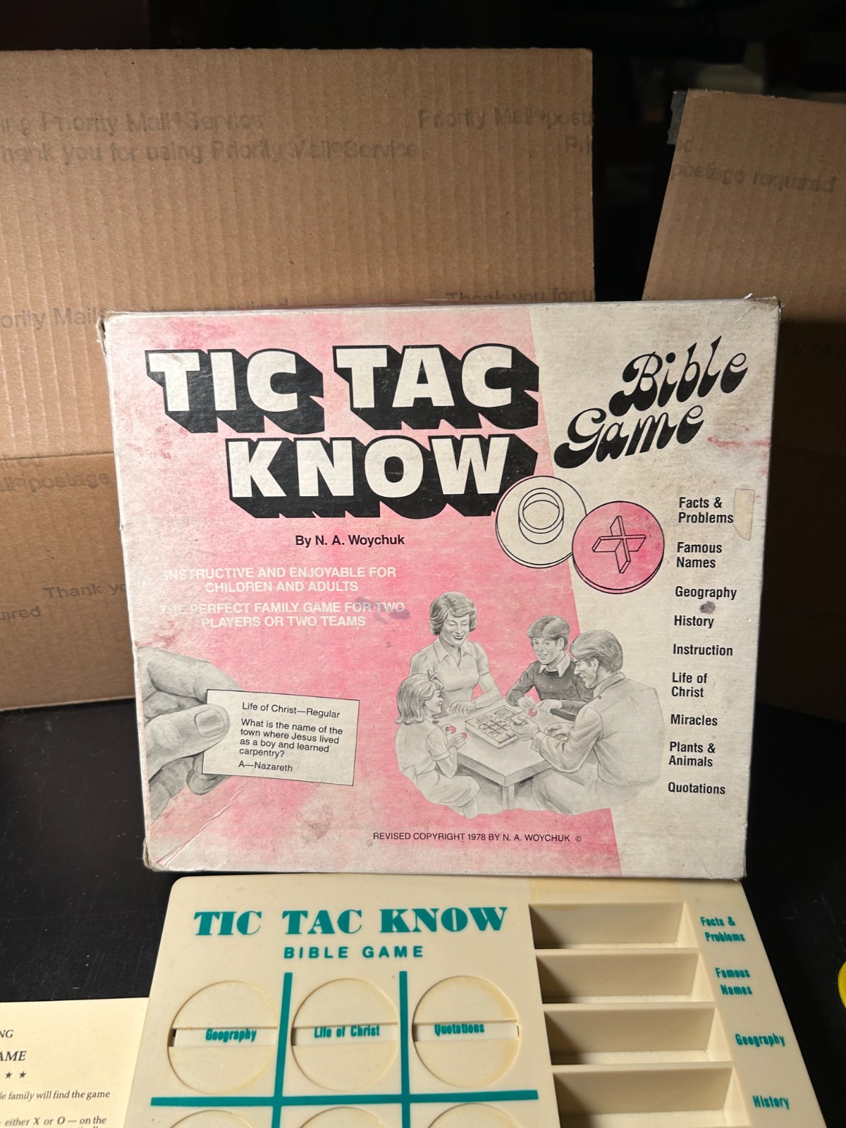 Tic Tac Know Bible Game Vintage Jesus Christ Christian Religious Board Game Rare