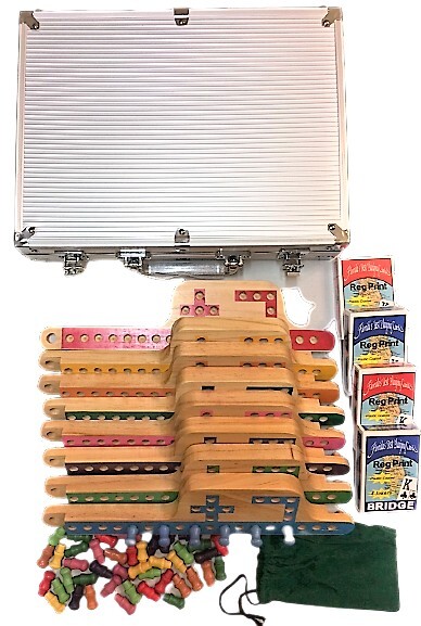 Pegs and Jokers 8 Players Thick Pine Wood Pegs Boards FREE 4 Spl Decks Alu Box