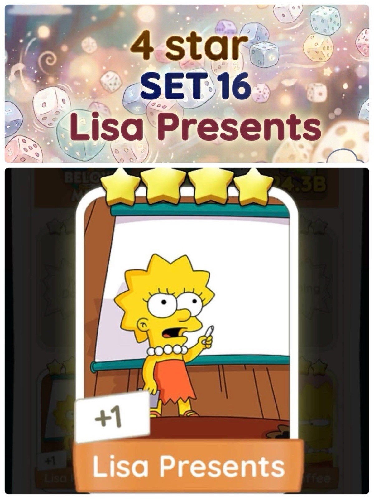 Lisa Presents – 4 Star – Set 16 Monopoly go