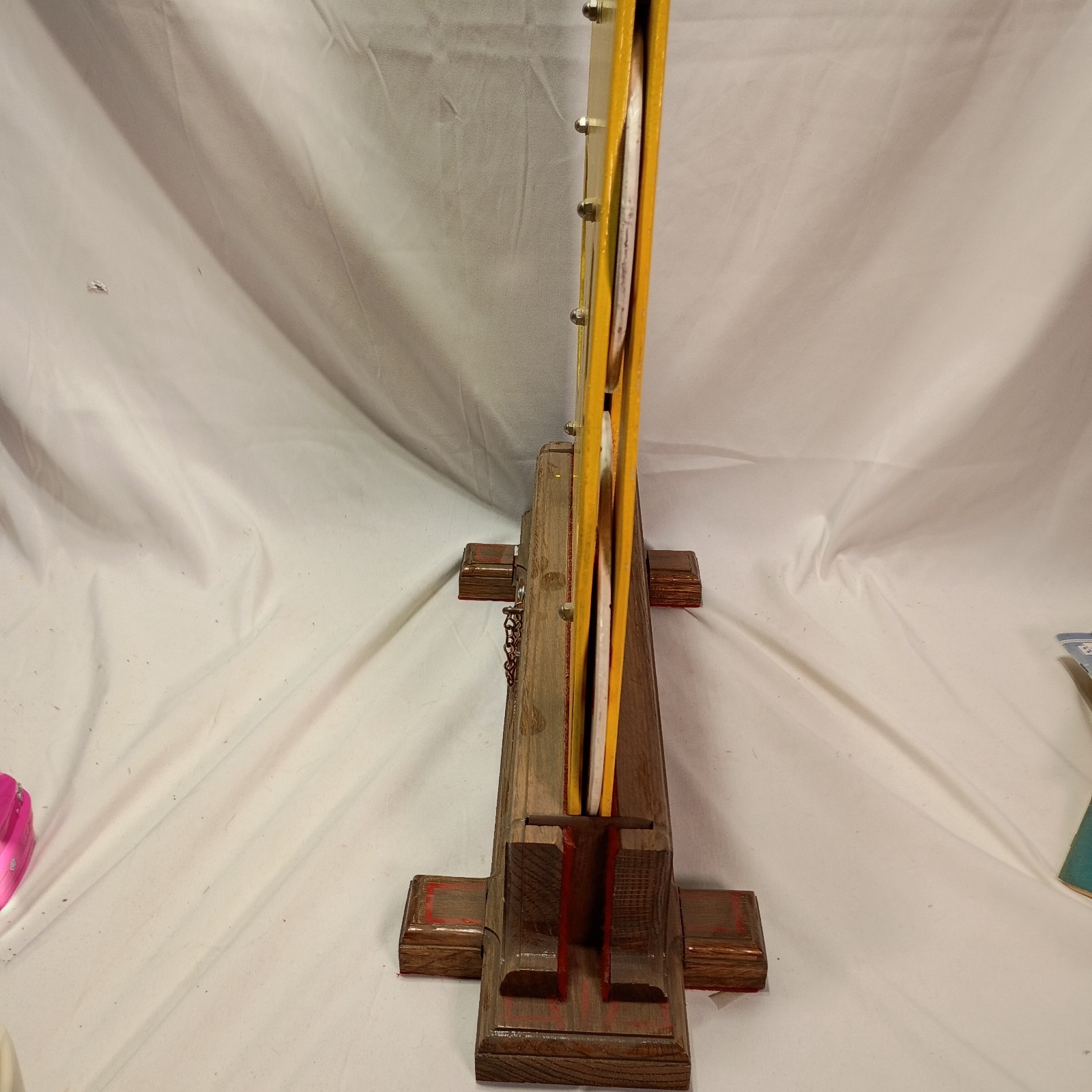 Folk Art Wooden Scoreboard Hand-Painted Carnival Game Counter Vintage Game Room