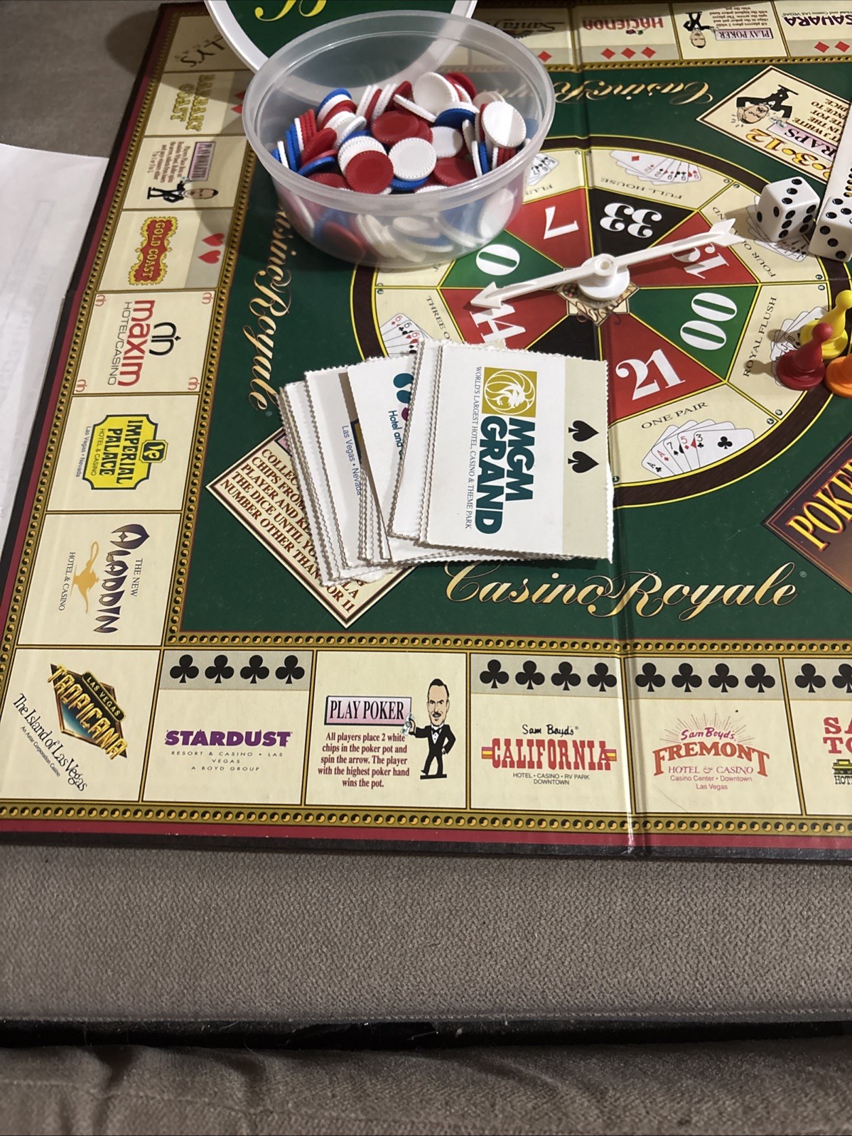 Vintage Casino Royale The Las Vegas Board Game for 2-8 Players Age 8+, Complete