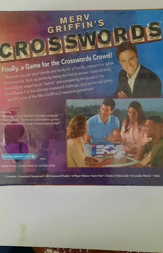Merv Griffin’s Crosswords Board Game NEW/SEALED Social Wordplay 2008 free ship